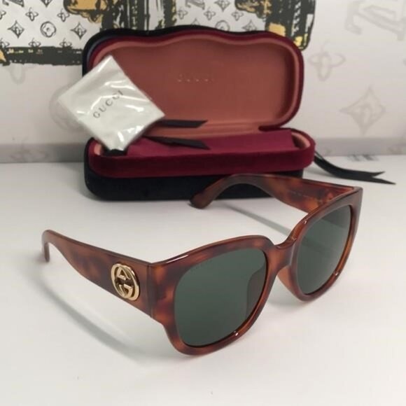 New Authentic Gucci Brown Sunglasses GG0142SA 002 - Picture 1 of 11